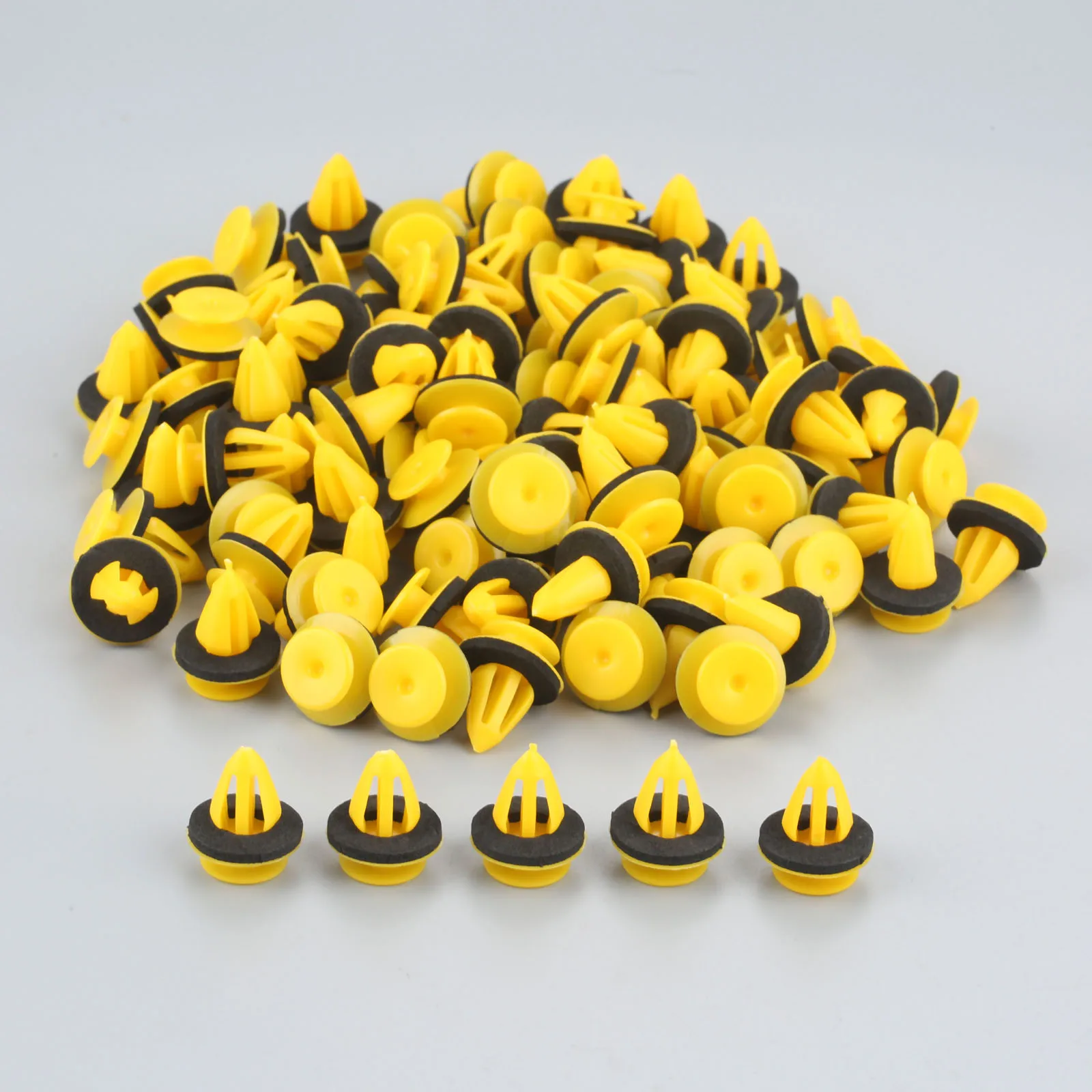 

100 шт., крепежные зажимы для автомобильной обшивки дверей, пластиковые 10 мм