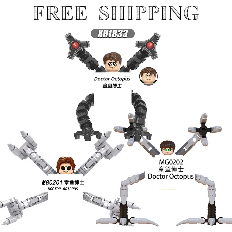 

Superheroes Doctor Octopus Blocks Mini Action Figures Bricks Building Blocks DIY Assembled Model Toys Gifts for Kids XH1833