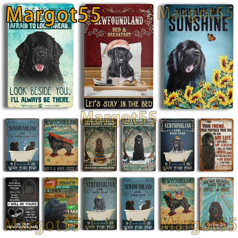 

Металлический постер в винтажном стиле, Оловянная табличка в стиле ретро с изображением собаки ПЭТ-магазина, кафе, спальни