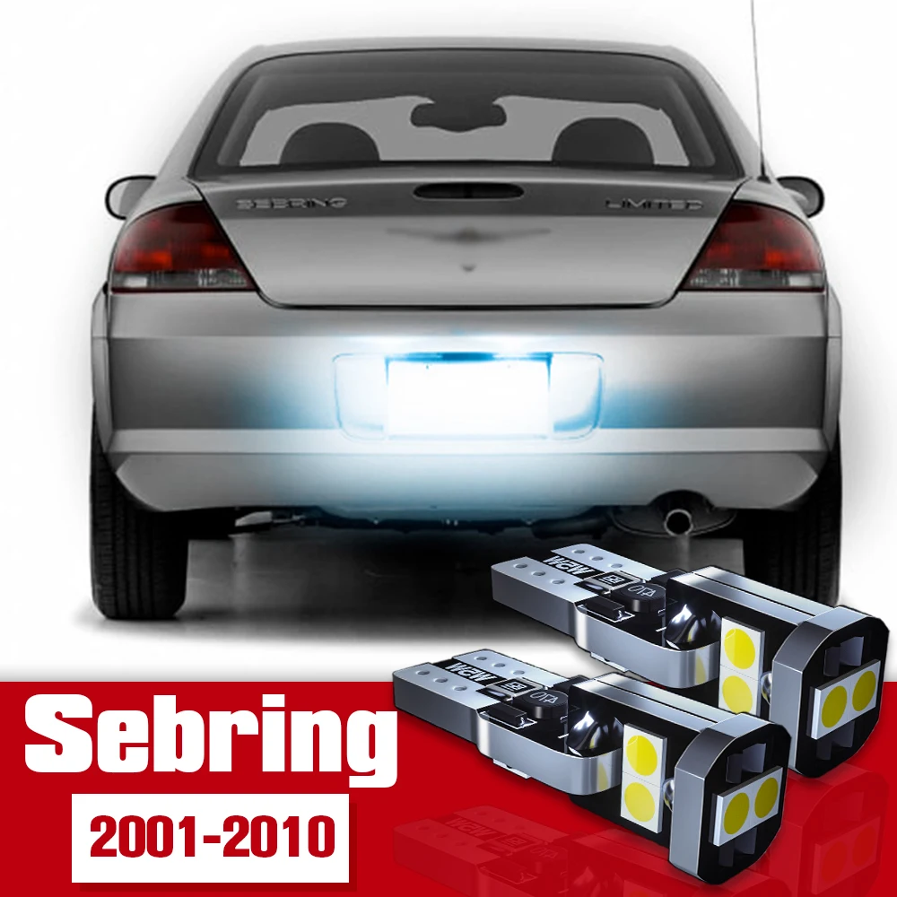 

2pcs License Plate Light Accessories LED Bulb Lamp For Chrysler Sebring 2001 2002 2003 2004 2005 2006 2007 2008 2009 2010