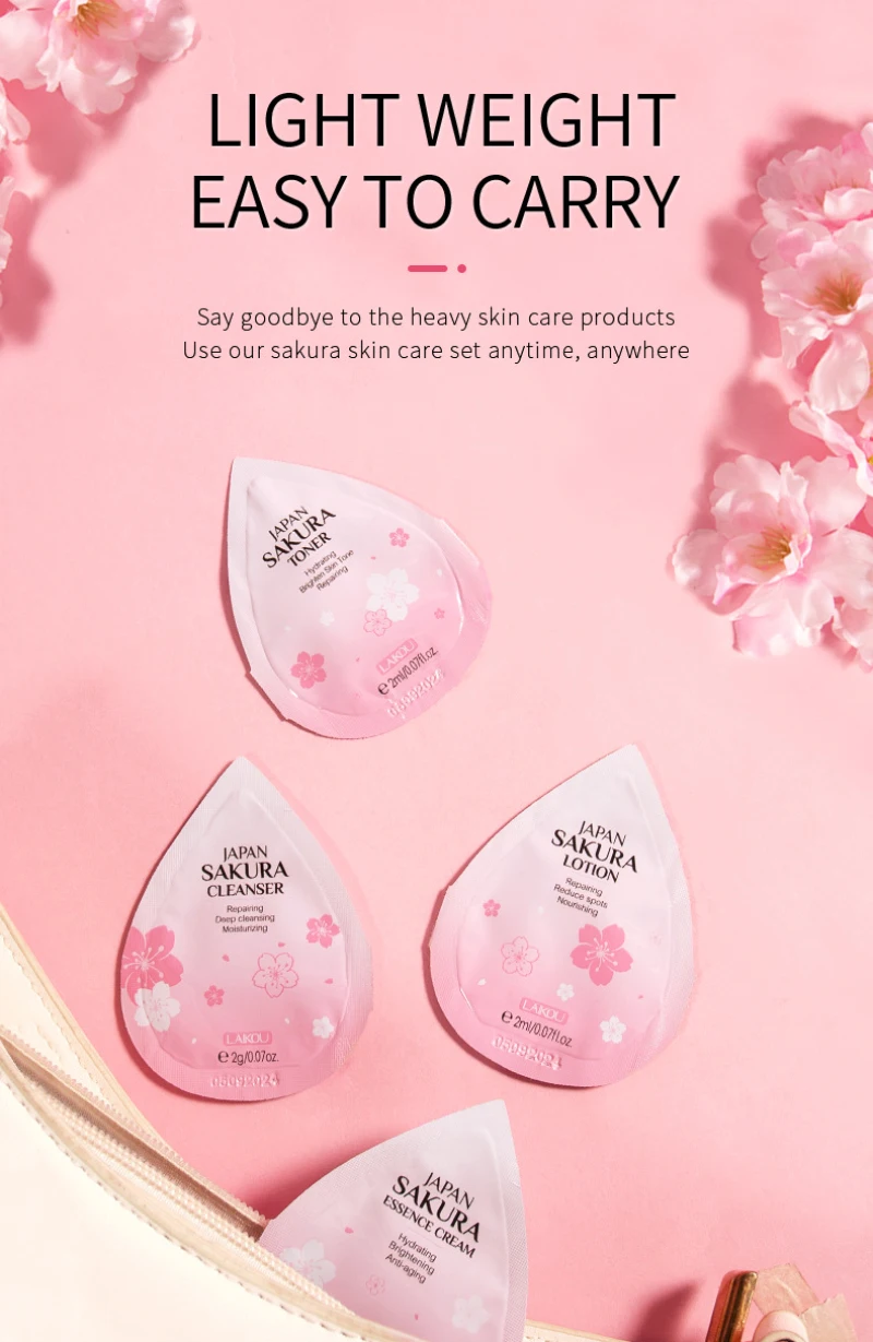 Глубокое Очищающее средство для лица LAIKOU Япония Sakura сглаживающий крем женский