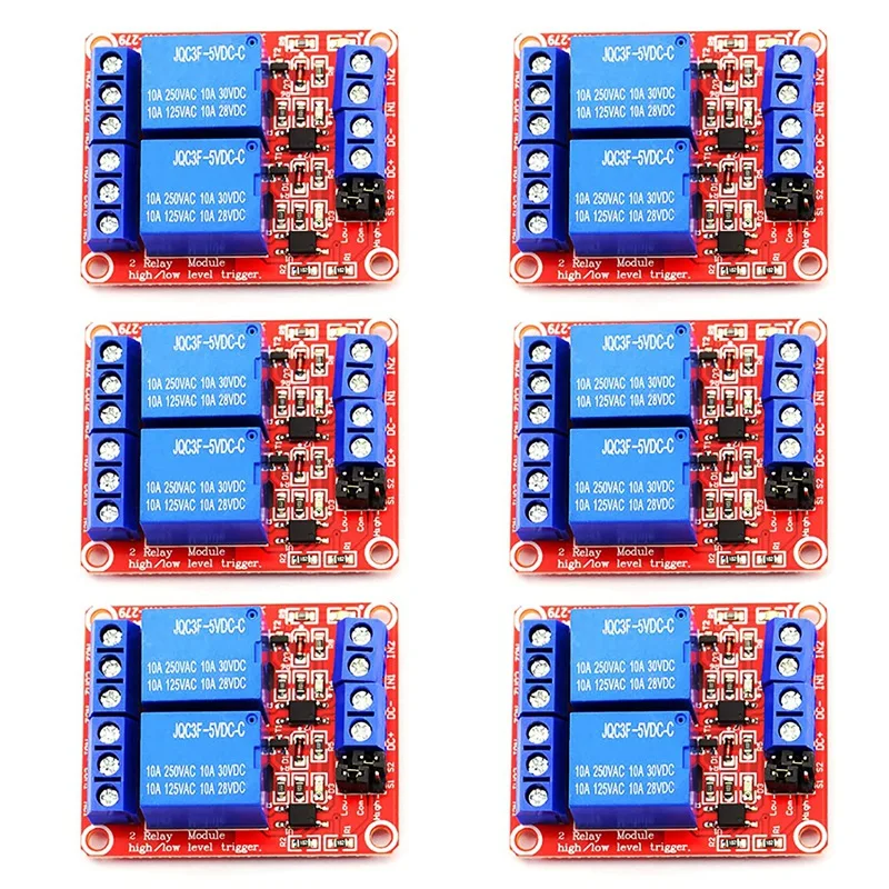 

Релейный модуль высокого и низкого уровня, 5 В, 6 шт.