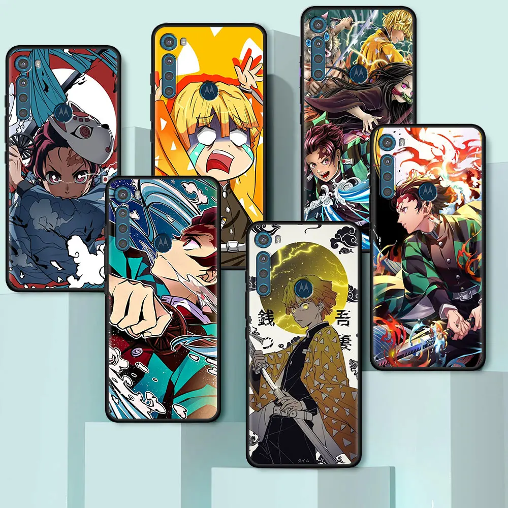 

Cover For Motorola One Fusion G30 G9 Play G8 Power Lite E6s G Stylus Edge Plus Black Soft Phone Cases Anime Kimetsu No Yaiba
