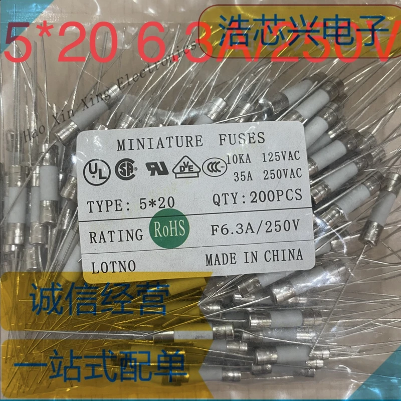 5*20 мм керамическая трубка Предохранителя со свинцовыми штифтами 250 В 1A 2A 3.15A 4A 5A 6.3A