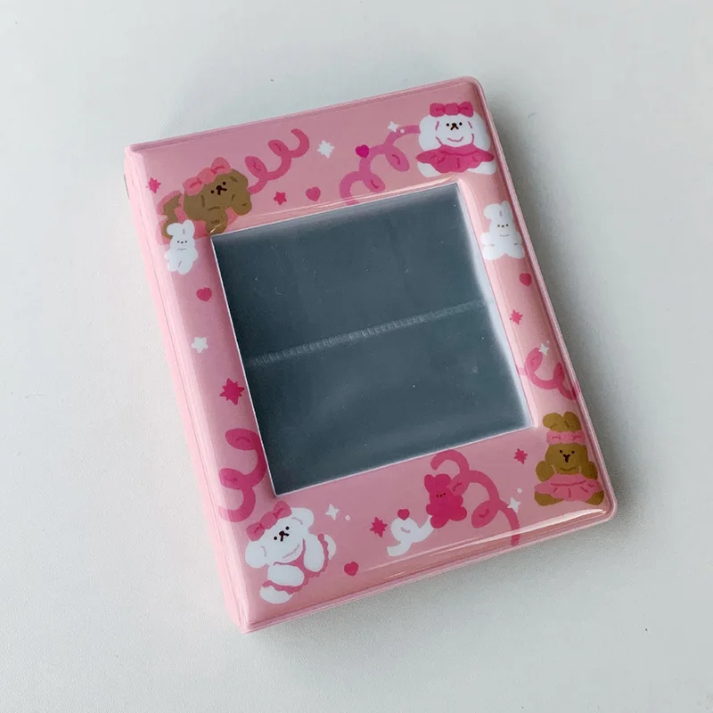 

3 Inch Photo Album Square Hollow Cute Dog Photo Album Card Book Card Photocard ID Holder Receipt Storage Binder Photocard