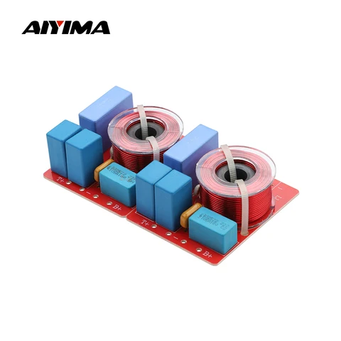 Aiyima 2pcs 60W 2 Way Audio Frequency Divisper Treble Bass Crossover Filtro para Lares de Audio de livros DIY
