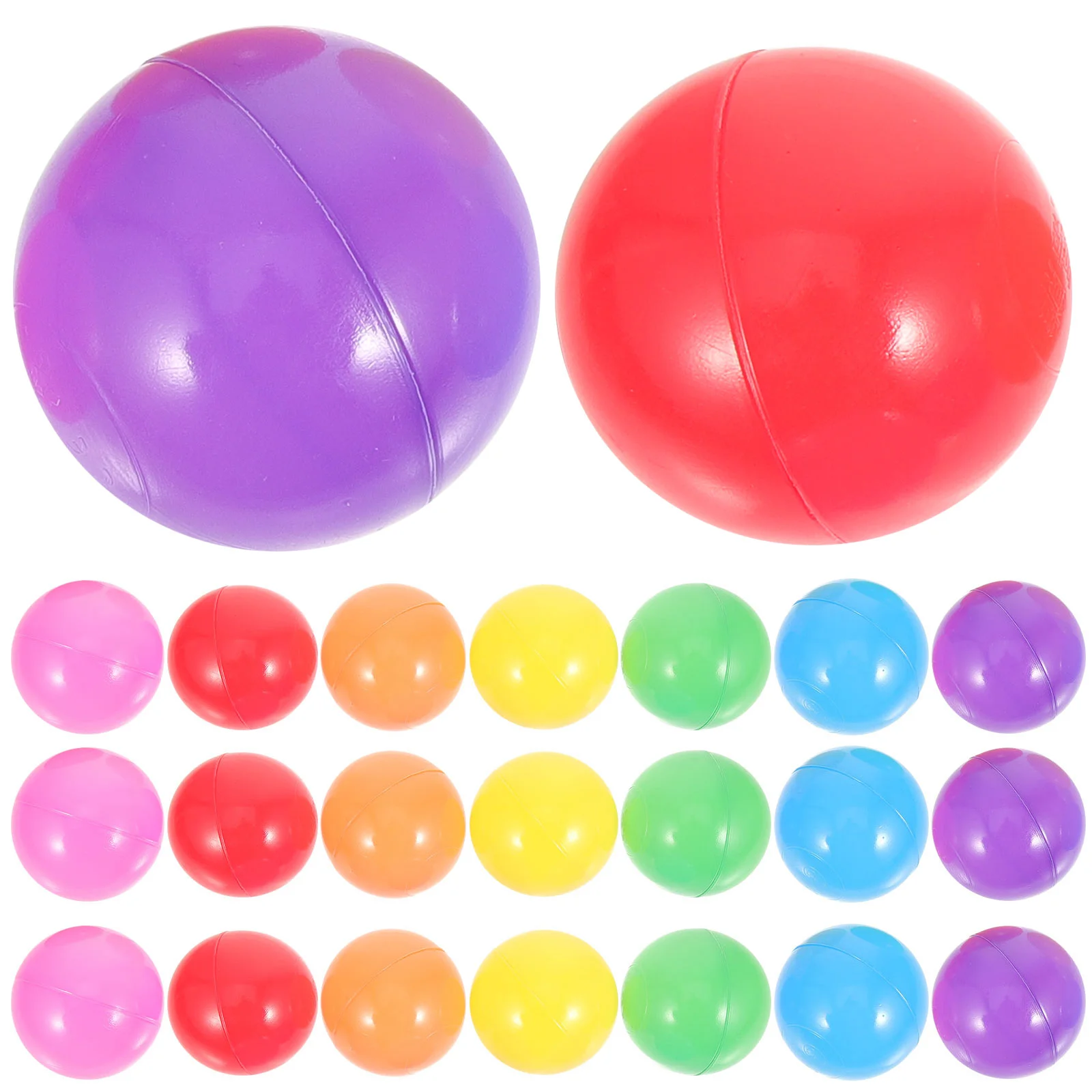 

50pcs Ball Pit Balls Plastic Colored Ocean Balls Pool Ball Toy Kids Bath Toy