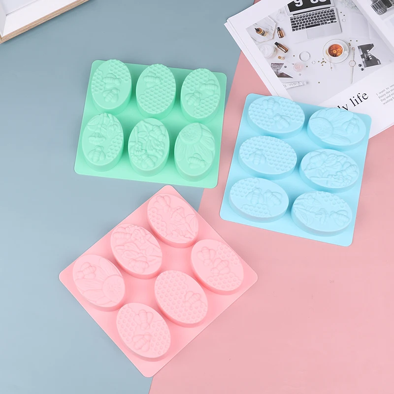 1 шт. 6 овальная форма в форме пчелы для мороженого желе пудинга мыло торта