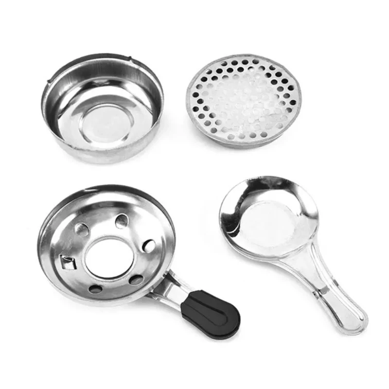 

Durable Mini Adjuster Fondue Pot Burner Windproof Camping Cooking Alcohol Stove Grill with Anti-scalding Handle Drop Shipping