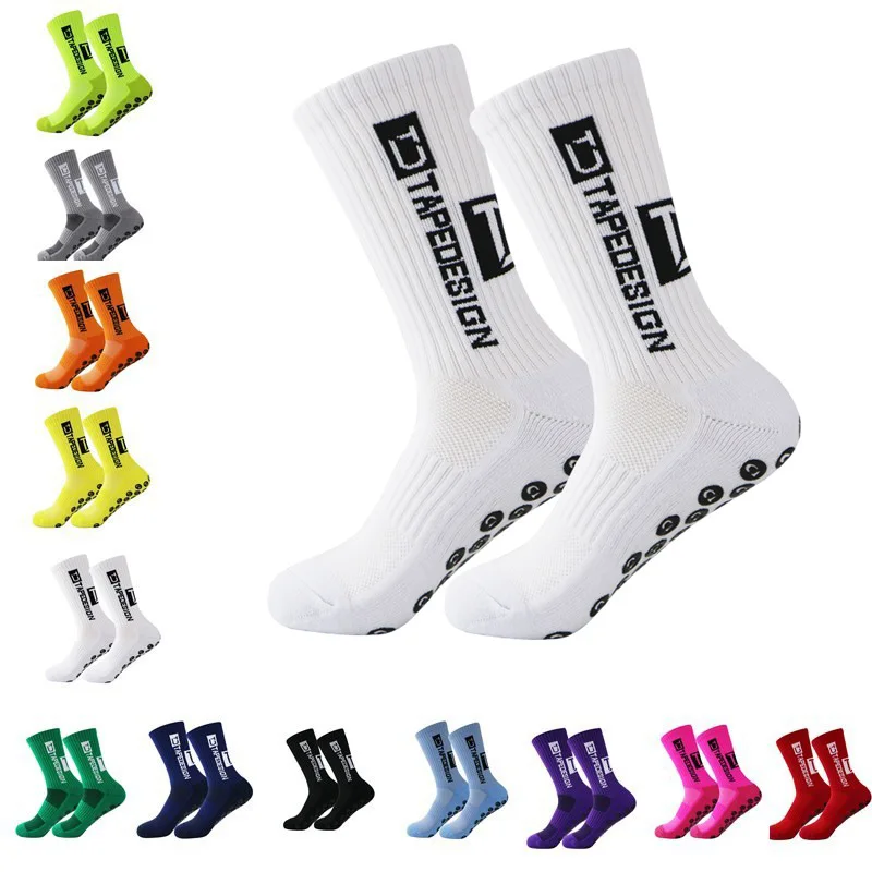 Xlwsbcr 10 Pairs New Men Anti-Slip Football Socks High Quality Soft Breathable Thickened Sports Running Cycling Socks