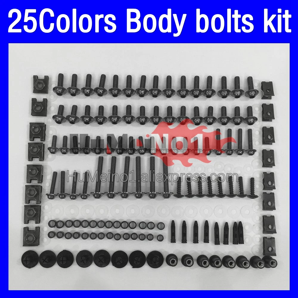 

268ps Fairing bolts full screw kit For Aprilia RSV1000R RSV1000 RSV 1000 R 99 00 01 02 1999 2000 2001 2002 Body bolt screws Nuts