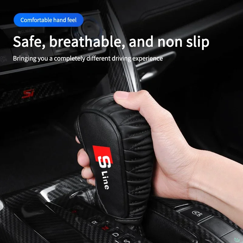 1 шт. новый автомобильный чехол для ручки переключения передач Audi Sline RS A4 A3 A5 A6 A7 A8 Q3