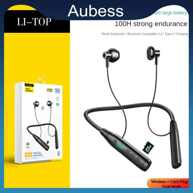 

Hd Calls Sports Earphones High Frequency Bright Waterproof Earphone -compatible 5.2 Wireless Neck-hanging Headphones