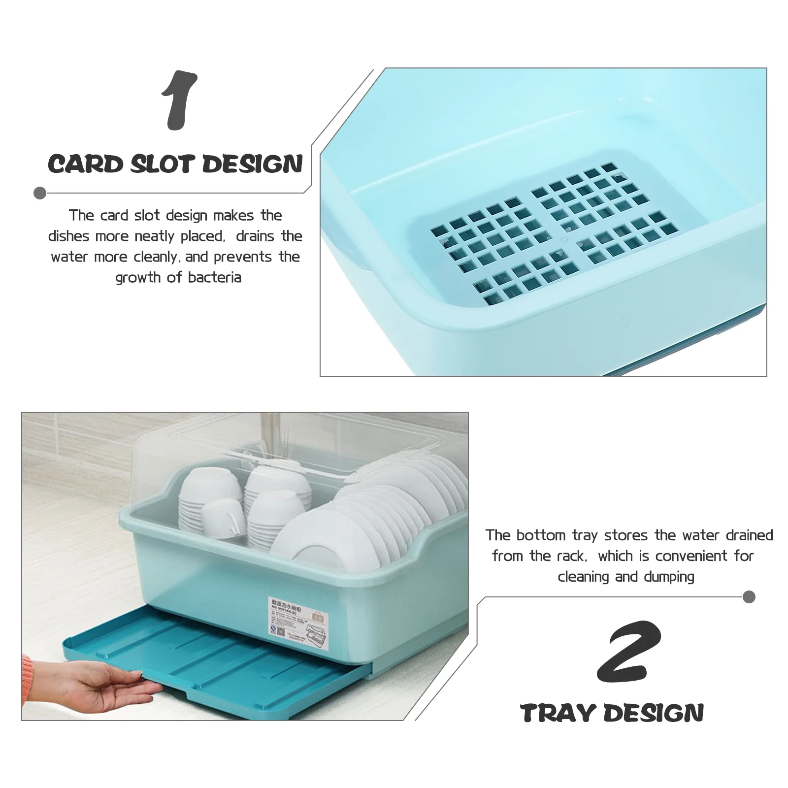 Пластиковая сушилка для посуды подставка сушки бутылок кормления кухонная