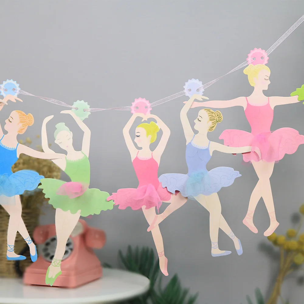 Флажки для балерины баннер бумажный флаг товары вечерние НКИ подвесные ленты