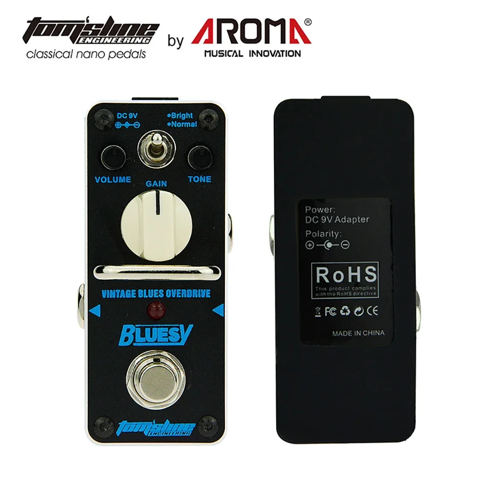 AROMA ABY-3 педаль эффектов для гитары Tom'sline Bluesy Vintage Blues Overdrive Mini Single True Bypass Запчасти