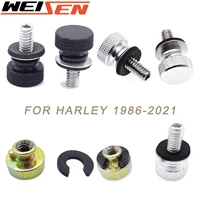 for harley davidson 1986 2022 motorcycle accessories zine alloy rear fender passenger seat bolt screw nut knob cover