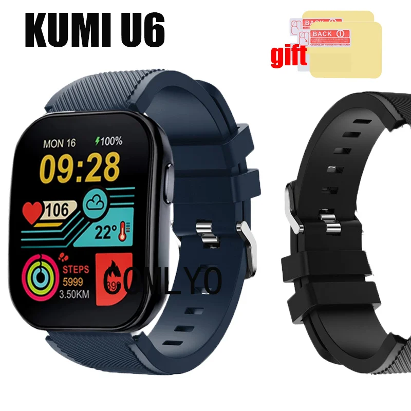 Для KUMI U6 ремешок SMART WATCH женский мужской силиконовый сменный браслет ремень