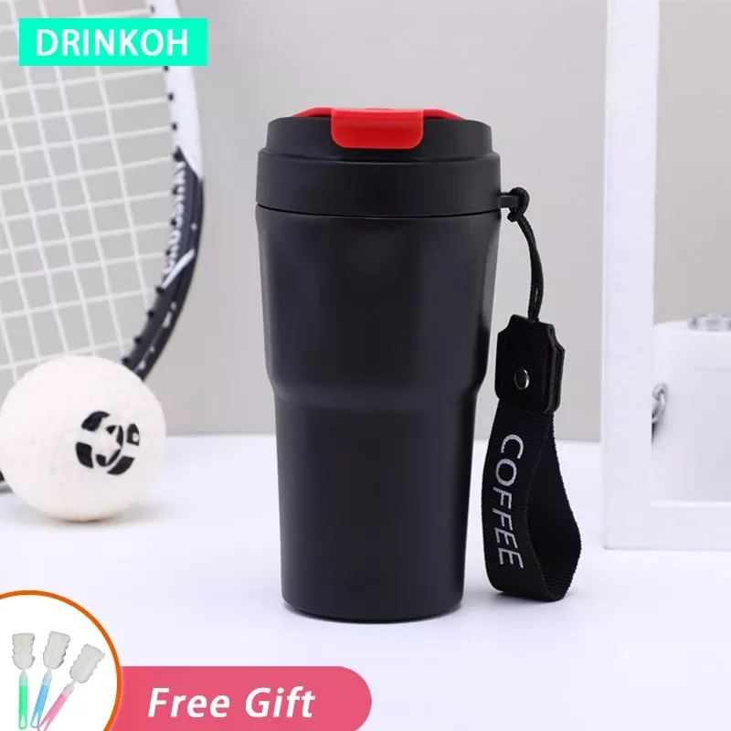 

Travel Thermos Portable Cafe Insulated Cup Creative Thermal Tumbler In-Car Vacuum Flasks Milk Tea Water Bottle 450ml Coffee Mug