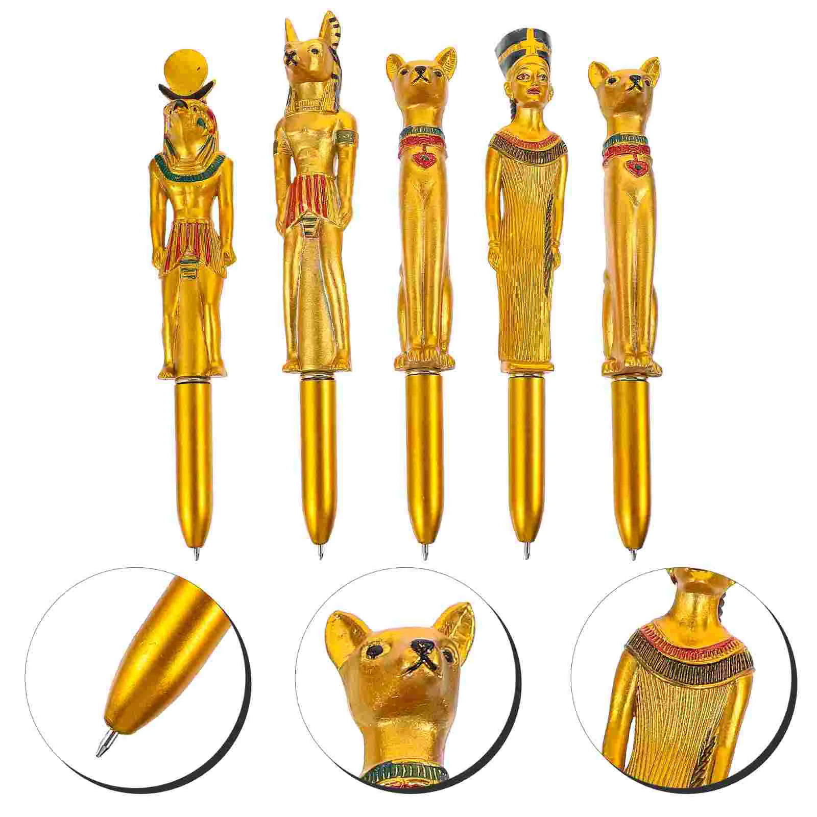 

5 шт. шариковые ручки, точечные ручки с египетской крышкой, ручки, подарок для детей и мужчин