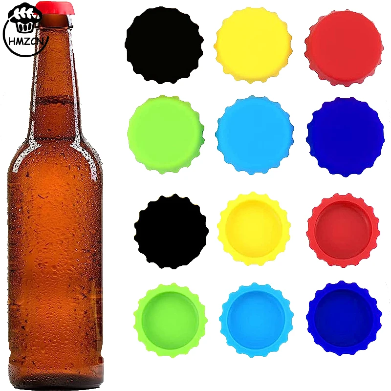 

1-10PCS Reusable Silica Gel Bottle Cap Sealed Beer Cap Vinegar Soy Sauce Bottle Stopper for Wine Soda Bottles Kitchen Gadgets