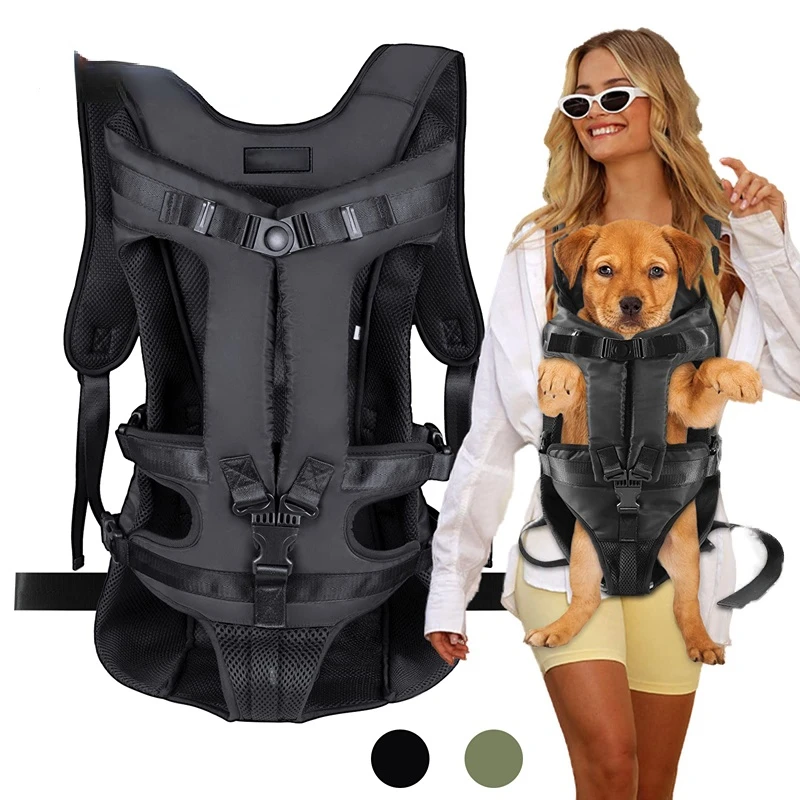 

Рюкзак-переноска для собак Benepaw, регулируемая переноска для домашних животных, безопасная дорожная сумка для щенков, для маленьких и средни...
