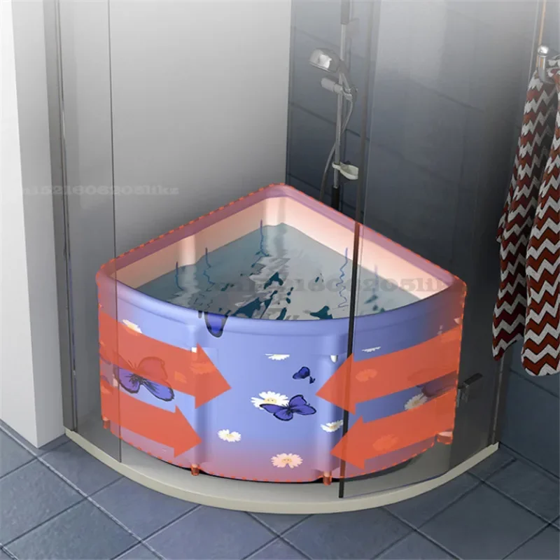 Портативная угловая Складная Ванна большая ванна для взрослых детский бассейн