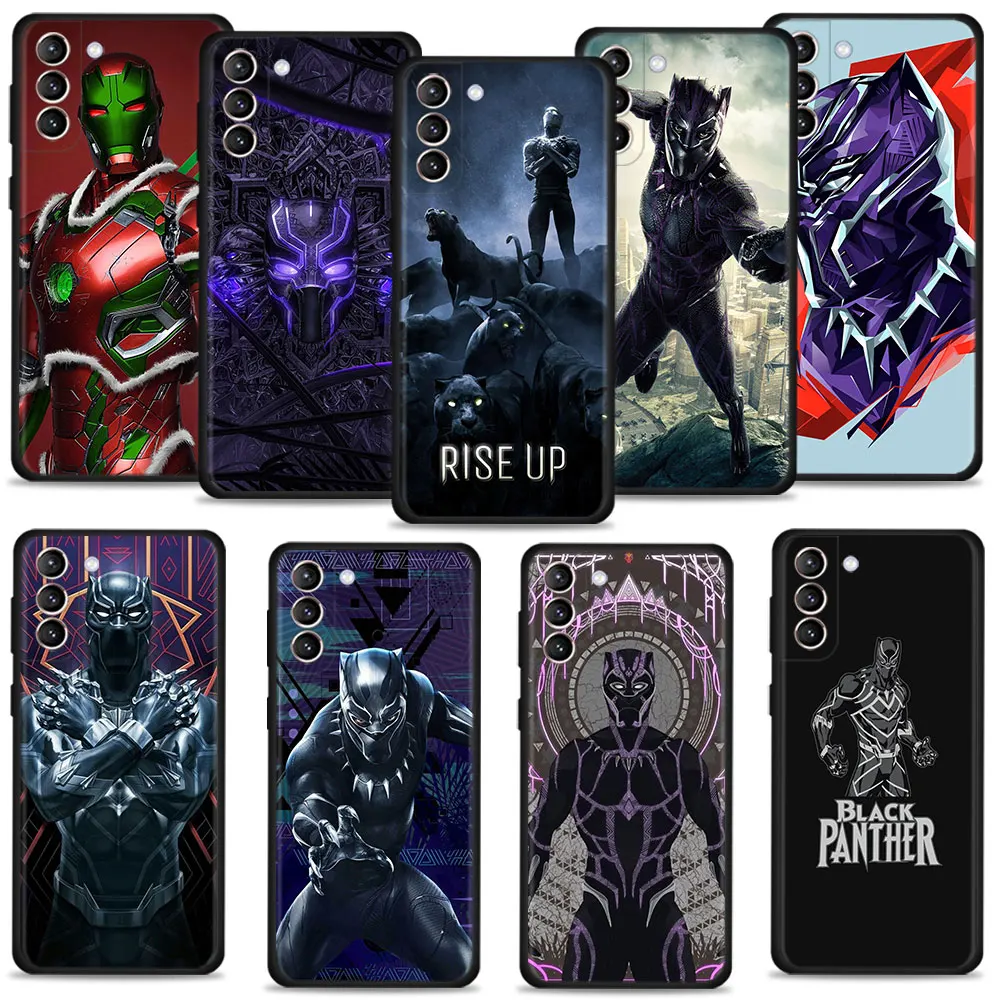 

Marvel Black Panther Phone Case For Samsung Galaxy S22 S21 S20 Plus S10 S8 S7 S9 S10e Ultra FE Silicon Soft Bumper Back Cover