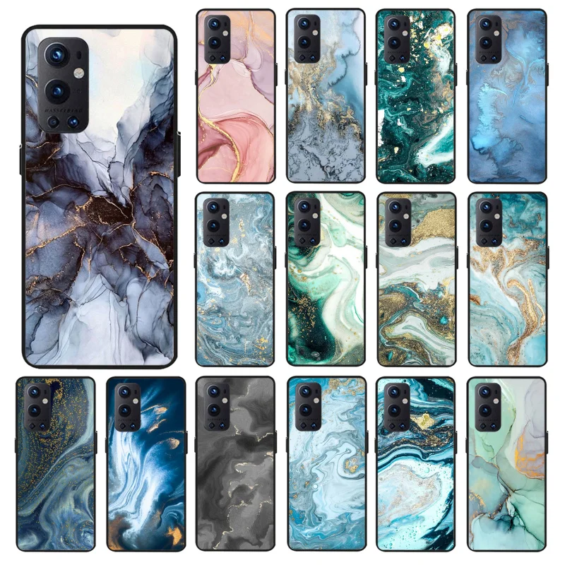 

Ink Dark Blue Marble Phone Case for OnePlus 10 Pro 10T 7T Pro 8 8Pro 8T 9 Pro 9R 9RT Nord2 OnePlus N100 N10 N200 Nord CE