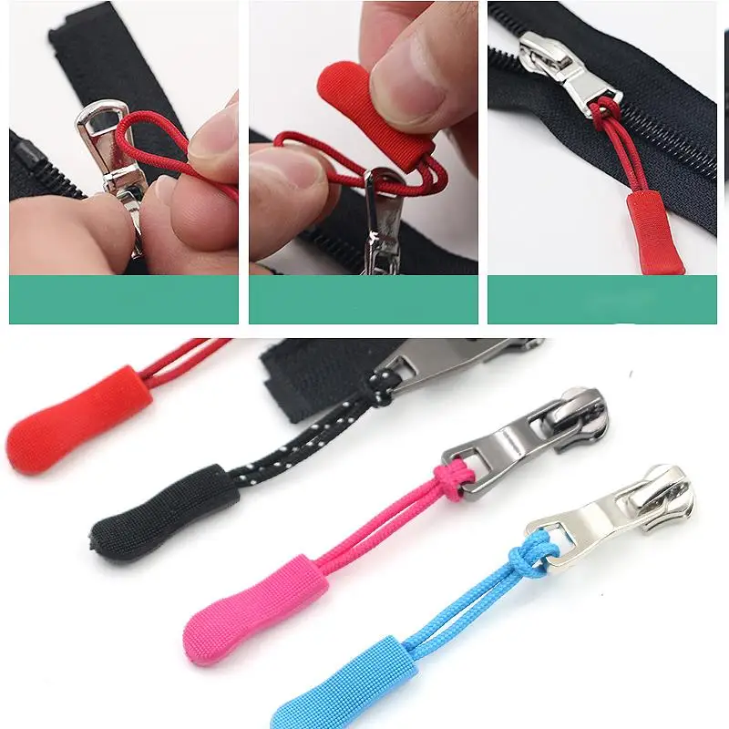 10 шт. вытяжной рычаг на молнии наконечник для подгонки веревки бирка зажим