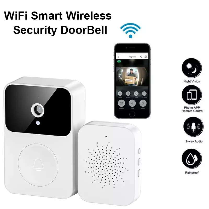 

X9 Smart WIFI wireless HD Display Visual Doorbell Night Vision Camera Video Door Bell Indoor Monitor Security Voice Changer