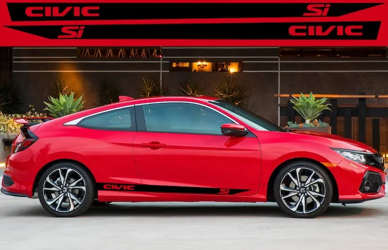 

Наклейка в полоску, совместимая с Civic Si Coupe