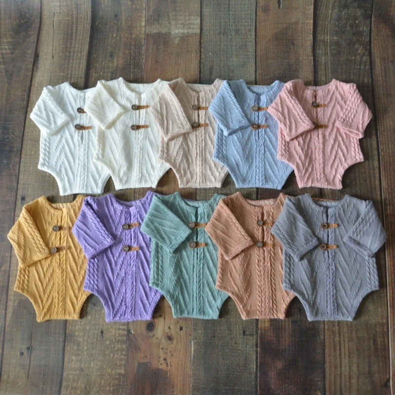 Y1UB реквизит для фотосъемки младенцев вязаный крючком комбинезон костюм детских