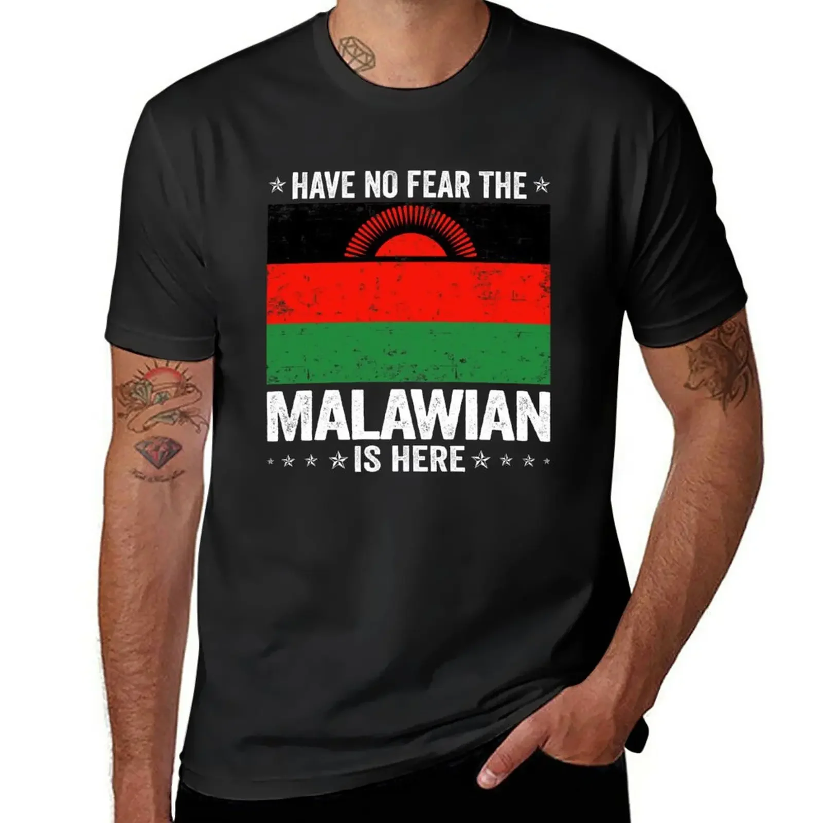 Новая футболка Have No Fear The Malawian Is Here с дизайном флага Малави большого размера