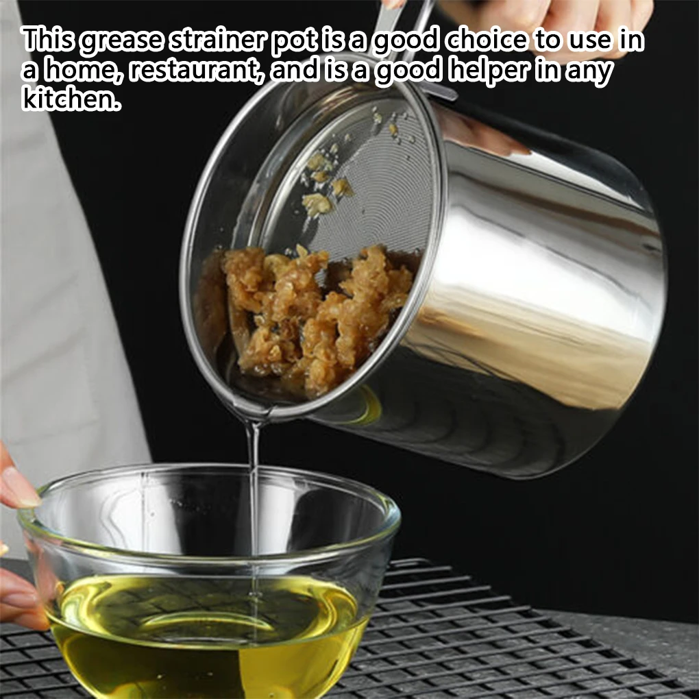 

Нержавеющая сталь масляный фильтр горшок Пищевой Ситечко для жира сепаратор кухонный гаджет