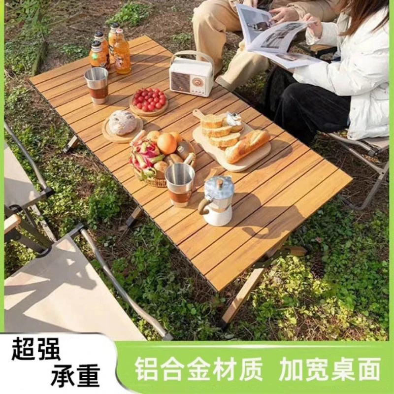 

Folding Table and Chair Egg Roll Table Home Indoor Courtyard Portable Stove Floor Table