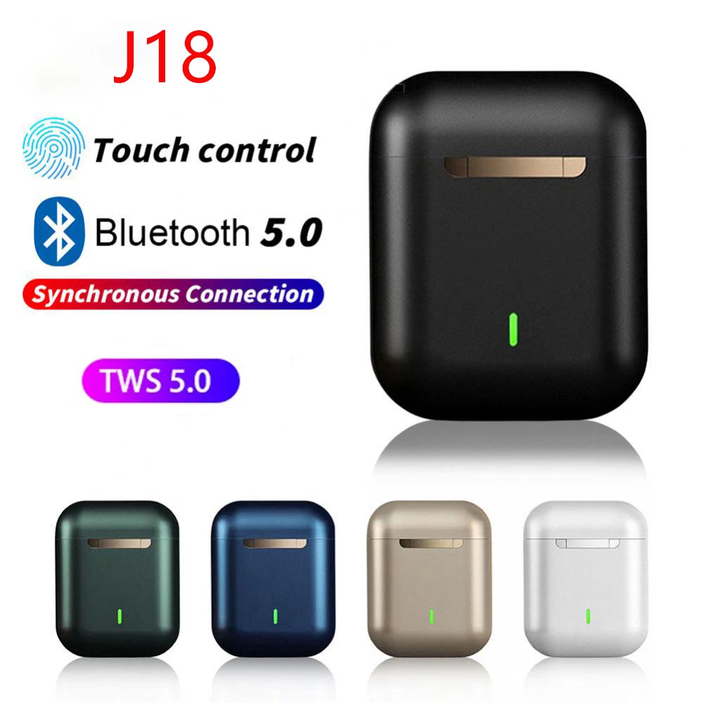 

new J18 TWS Wireless Earphones Bluetooth 5.0 Headphones Gamers Headset With Microphone Earbuds Handsfree In Ear Fone Auriculares