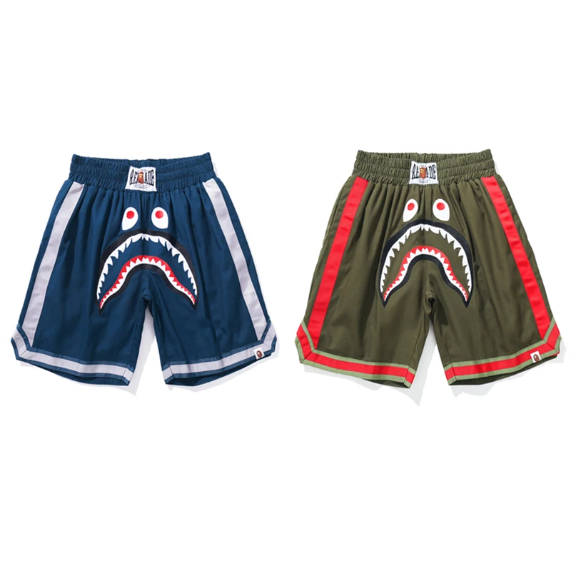 

2021 Bape WGM Embroidery Shorts Janpan Style High-quality Loose Comfortable Original Tag Sweatpants Summer Casual Shark Shorts
