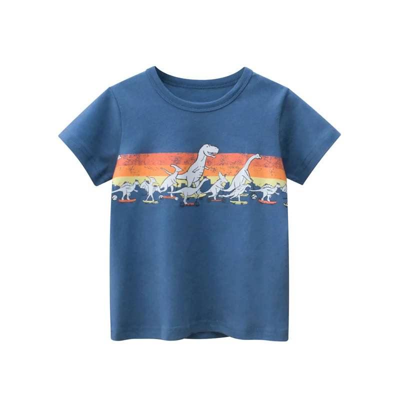 

Dinosaur T-Shirts for Boys 2022 Summer New Cartoon Tops Kids Clothes Children Fashion Short Sleeve Cotton Tee Shirt
