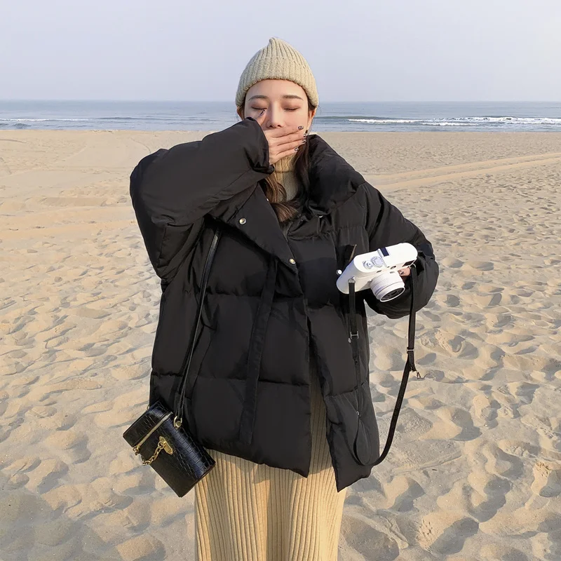 Warm Cotton-padded Parkas Women 2023 Fashion Winter New Down-padded Coats Korean Style Loose Student Bread Jacket Short Jackets