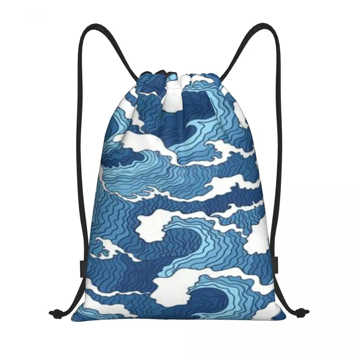 

Сумка на шнурке для мужчин и женщин, складной спортивный рюкзак с изображением рассеянных демонов, волн
