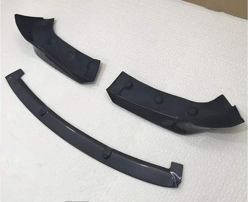 3 шт./компл. передний бампер из настоящего углеродного волокна спойлер лопасти