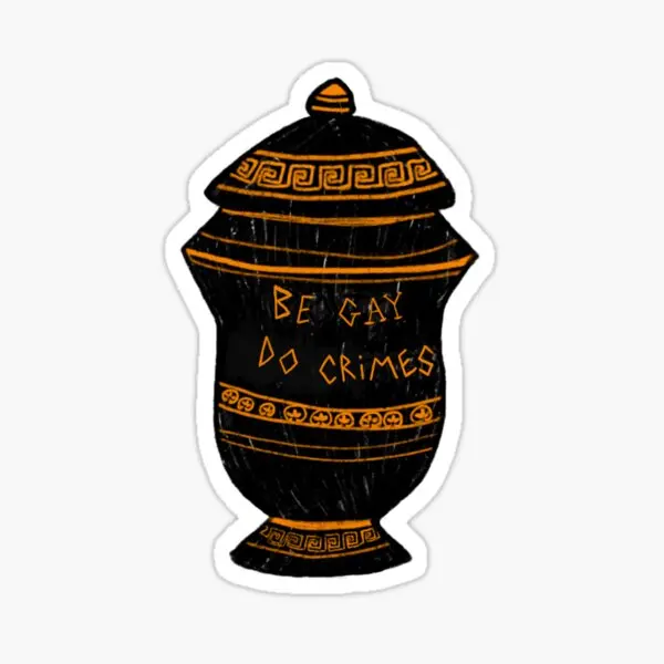 

Ancient Greek Vase Be Do Crimes A 5PCS Stickers for Print Home Stickers Funny Anime Kid Living Room Laptop Wall Bumper Cartoon