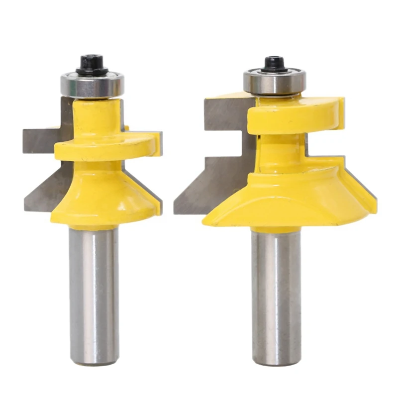 

Набор фрез, комплект из 2 насадок с V-образным хвостовиком, 45 градусов, для деревообработки