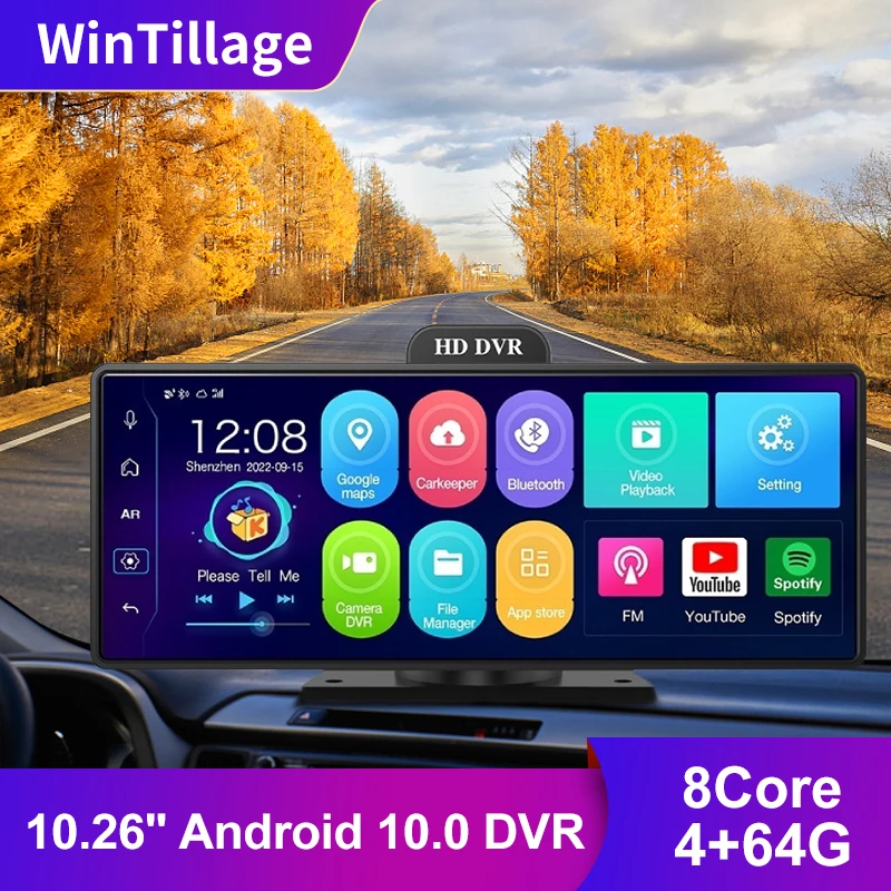 

Android 10.0 8Core 4+64G Car DVR 4G 1080P ADAS GPS FM Dash Cam Rearview Mirror Video Recorder WiFi BT G-Sensor DashCam Dashboard