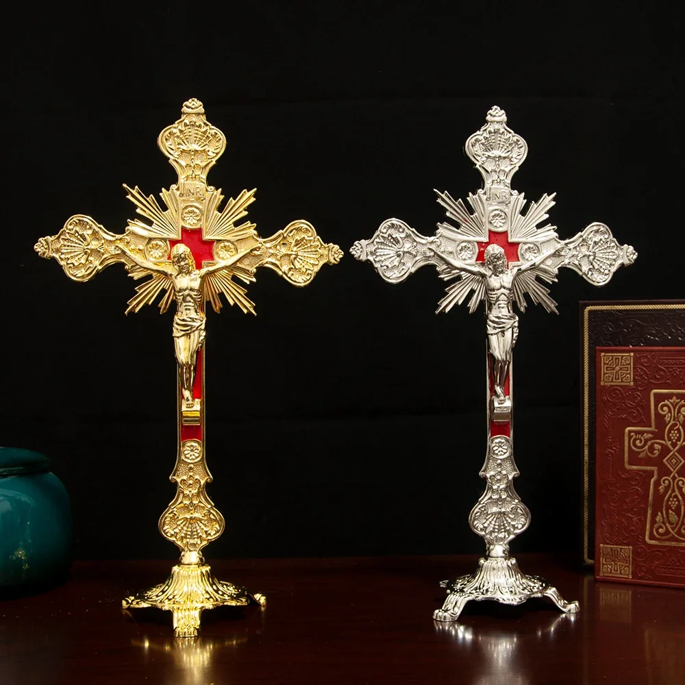 Украшение для католического Креста изысканно Резные узоры маленькая статуя из
