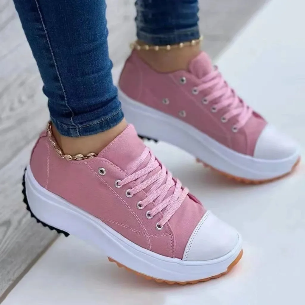 Women Sneakers Casual Size 35-43 Spring/Autumn Women Walking Shoes Soft Fashion Lace-Up Female Outdoor Ladies Shoes