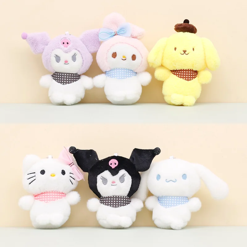 

12 см Sanrio мультяшная плюшевая игрушка Kawali Kuromi My Melody Cinnamoroll мягкая набивная кукла Подвесные Игрушки для девочек подарок на Рождество и день рождения