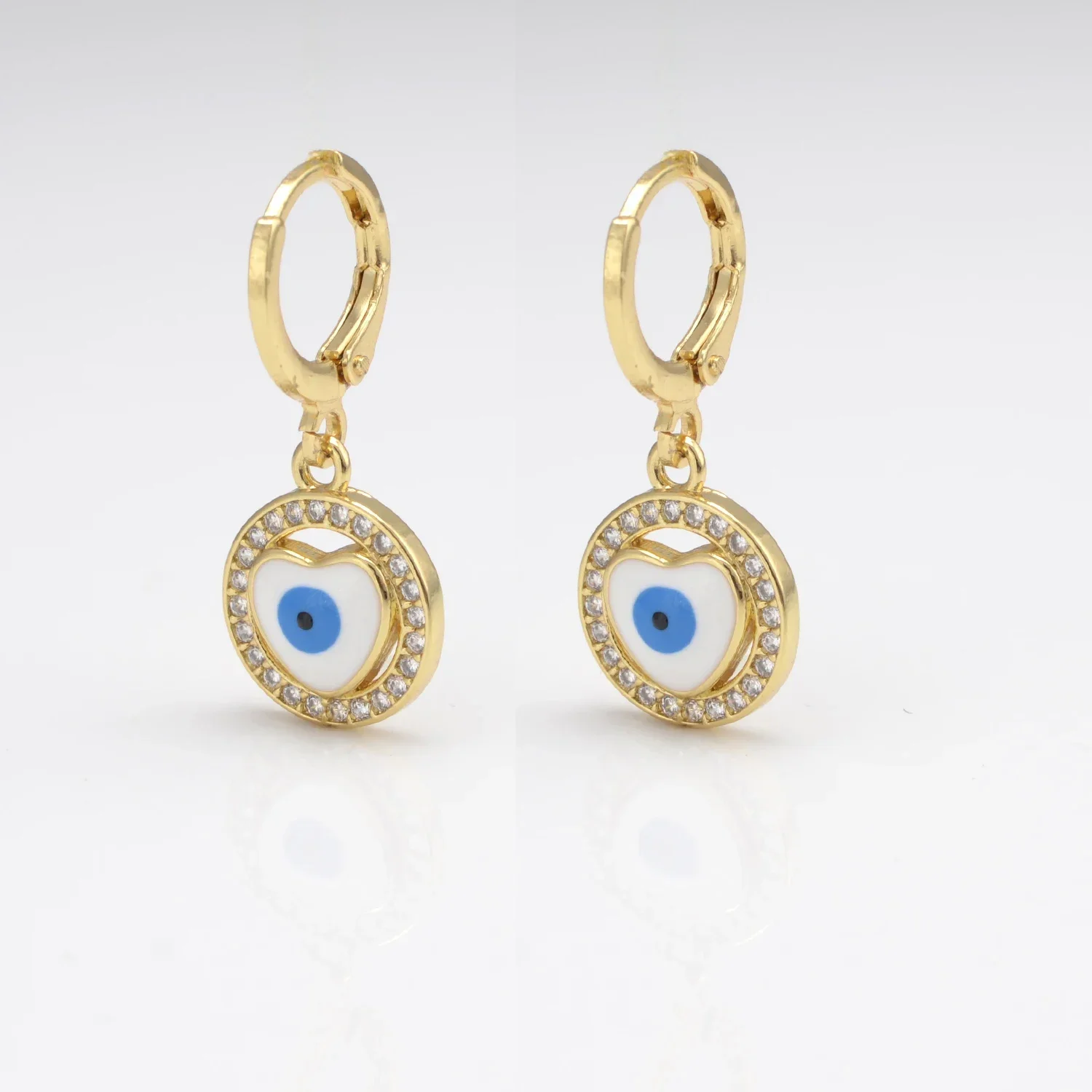 Женские круглые серьги-подвески 2 пары