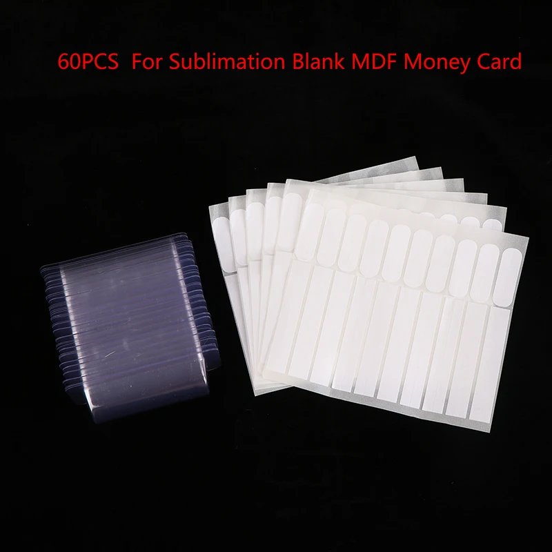 

60pcs/Lot Plastic Adhesive Blister Plastic Pouch for Sublimation Blank MDF Money Card